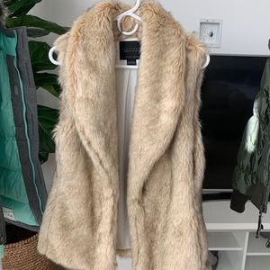 Anthropologie faux fur vest